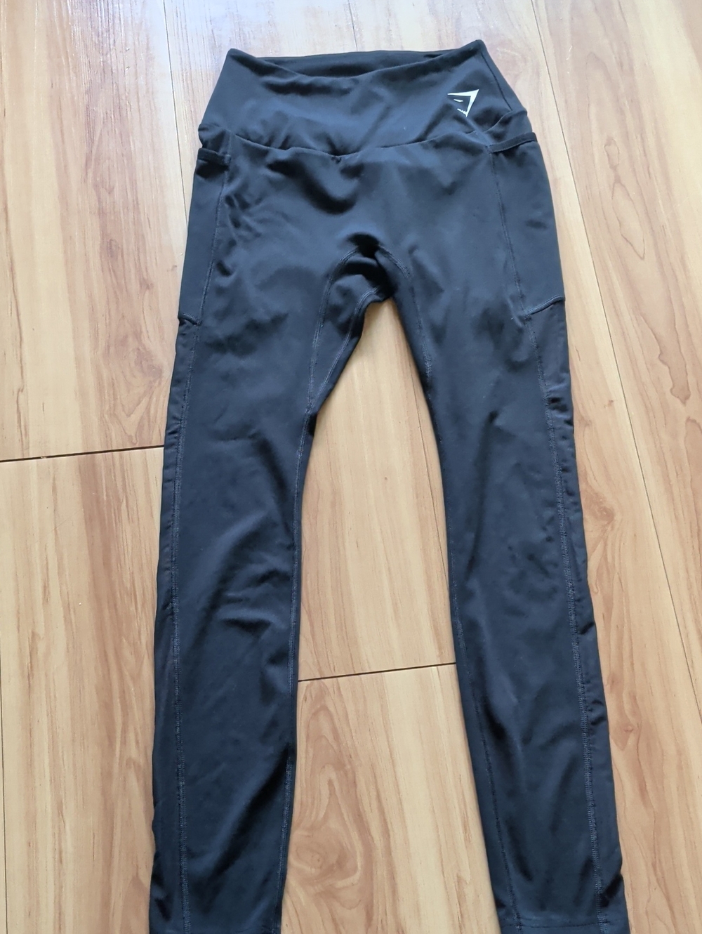 Gymshark Black High-Waist Leggings with Side Pockets